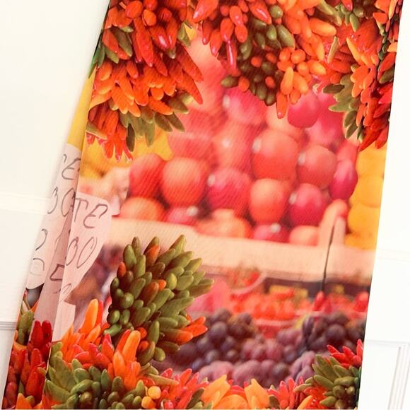 Zara Off Shoulder Dress Printed Chili Pepper Picante Bodycon Dress Small NWT - Picture 10 of 15